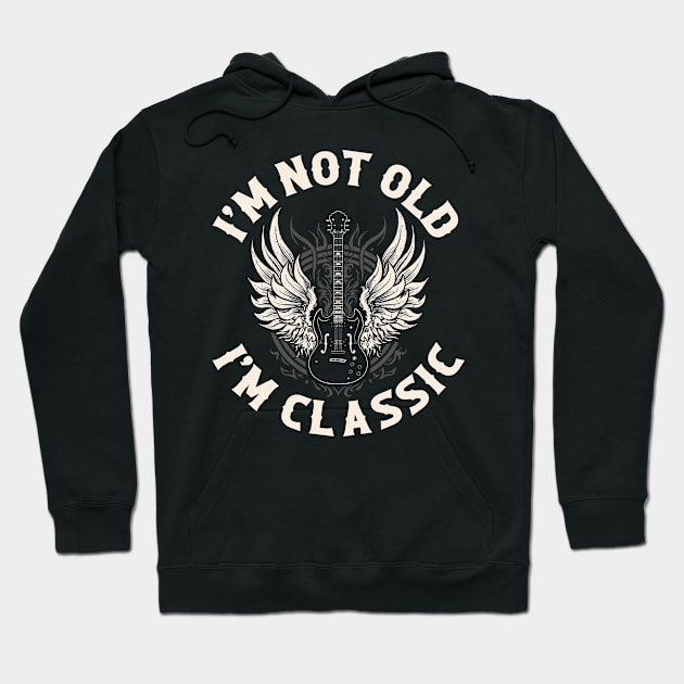 Classic Guitar Funny Guitar Gift Hoodie by CatRobot